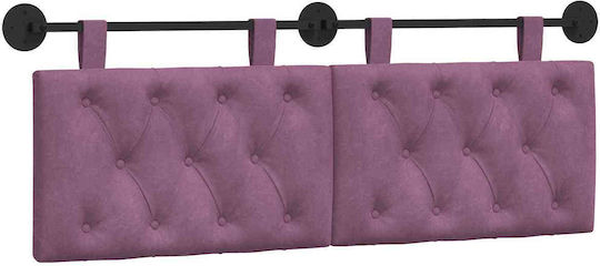 vidaXL Fabric Purple Bed Headboard Cushion 130x55cm