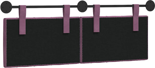 vidaXL Fabric Purple Bed Headboard Cushion 130x55cm