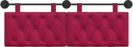 vidaXL Fabric Bed Headboard Cushion Red 130x55cm