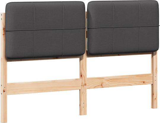 vidaXL Κεφαλάρι Κρεβατιού Ξύλινο Καφέ 140.5x84.5cm