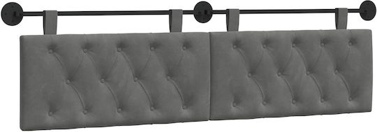 vidaXL Fabric Bed Headboard Cushion Gray 190x55cm