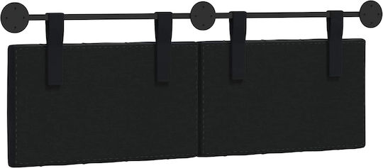 vidaXL Fabric Bed Headboard Pillow Black 130x55cm