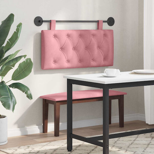 vidaXL Fabric Pink Bed Headboard Pillow 90x55cm