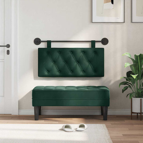 vidaXL Fabric Bed Headboard Cushion Green 100x55cm