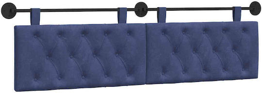 vidaXL Fabric Bed Headboard Cushion Blue 190x55cm