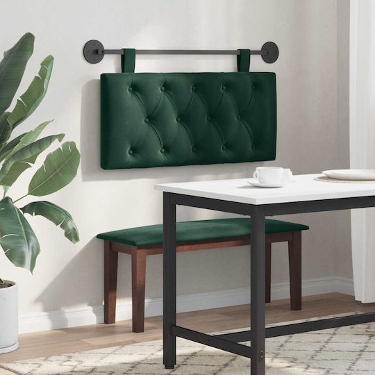 vidaXL Fabric Bed Headboard Cushion Green 100x55cm