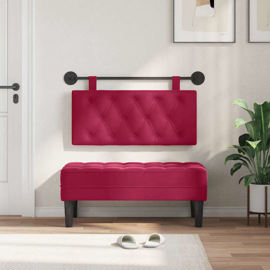 vidaXL Fabric Bed Headboard Cushion Red 90x55cm