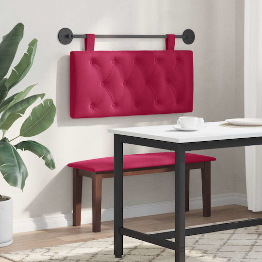 vidaXL Fabric Bed Headboard Cushion Red 90x55cm