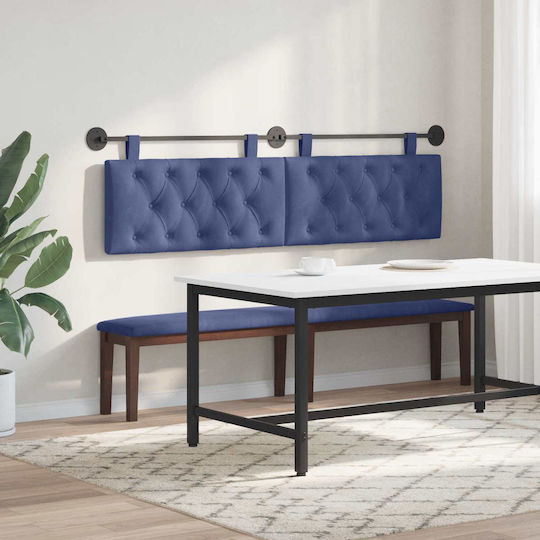 vidaXL Fabric Bed Headboard Cushion Blue 170x55cm