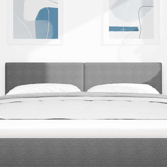 vidaXL Fabric Bed Headboard Gray 160x5x88cm