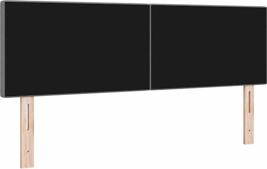 vidaXL Fabric Bed Headboard Gray 160x5x88cm