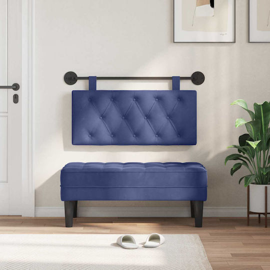 vidaXL Fabric Bed Headboard Cushion Blue 90x55cm