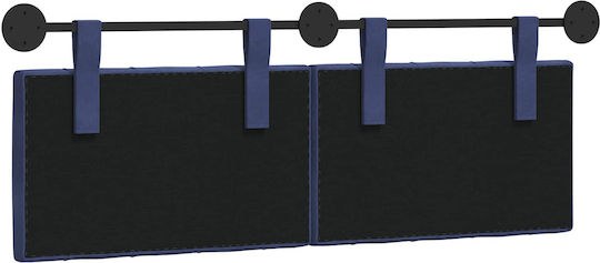 vidaXL Fabric Bed Headboard Cushion Blue 150x55cm