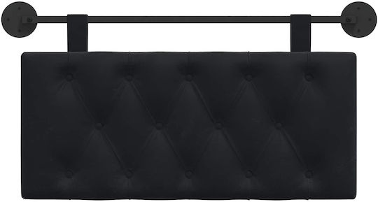 vidaXL Fabric Bed Headboard Pillow Black 90x55cm
