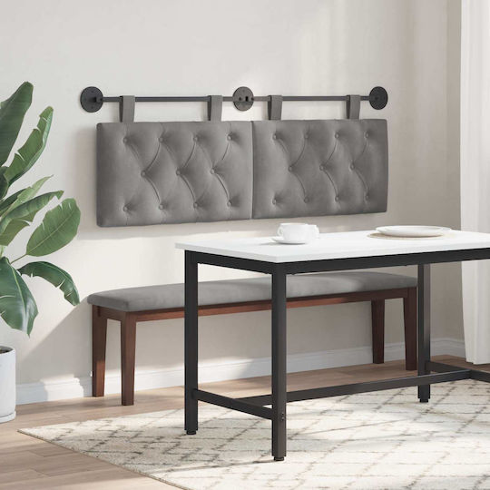 vidaXL Μαξιλάρι για Κεφαλαρι Υφασμάτινο Γκρι 150x55cm
