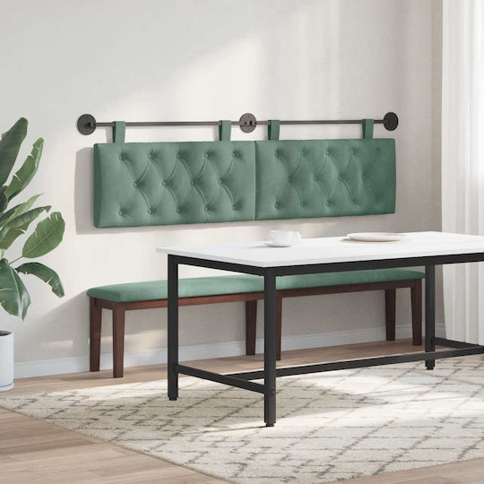 vidaXL Fabric Bed Headboard Pillow Green 170x55cm