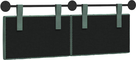 vidaXL Fabric Bed Headboard Pillow Green 150x55cm