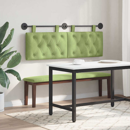 vidaXL Fabric Bed Headboard Cushion Green 130x55cm