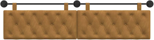 vidaXL Fabric Bed Headboard Cushion Brown 210x55cm
