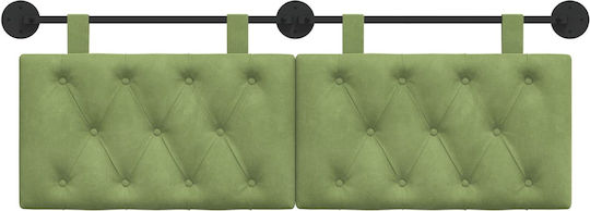 vidaXL Fabric Bed Headboard Cushion Green 130x55cm