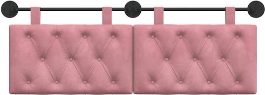 vidaXL Fabric Pink Bed Headboard Cushion 130x55cm