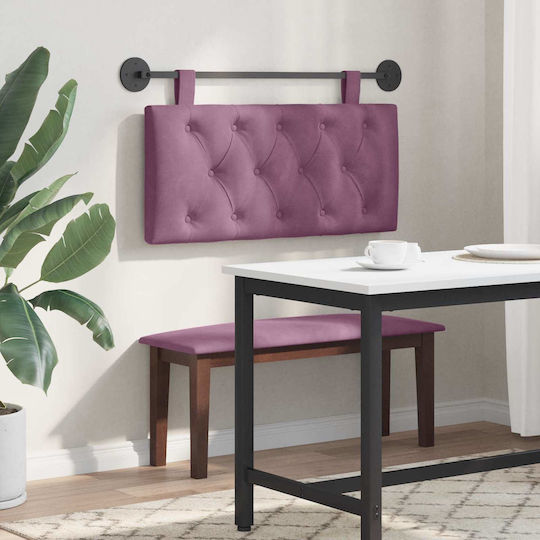 vidaXL Stoff-Kopfstütze Für Bett Lila 100x55cm