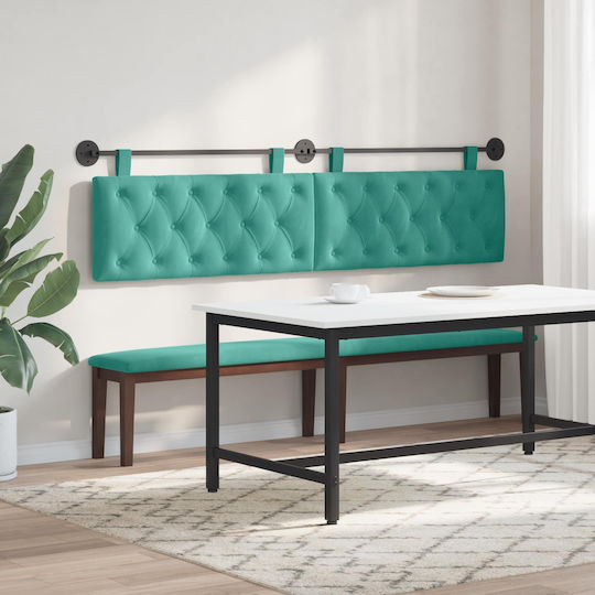 vidaXL Fabric Turquoise Bed Headboard Cushion 210x55cm