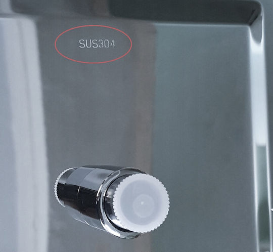 Estiva Slim Quadro Τετράγωνη Κεφαλή Ντουζ