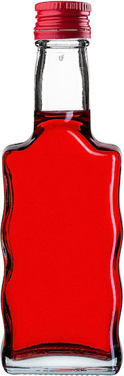Glass 200ml Liqueur Bottle Red Cap 1 Pc