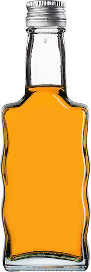 Glas 200ml Likörflasche Silberner Deckel 10 Stück