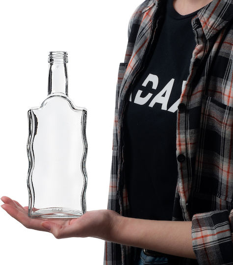 Glass Bottle Liqueur 500ml White Cap 1 Pc