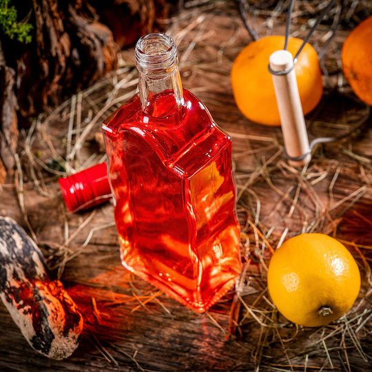 Glass Bottle Liqueur 500ml White Cap 1 Pc