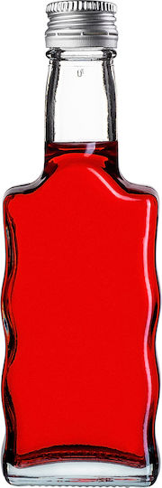Glass 200ml Liqueur Bottle Silver Cap 1 Pc