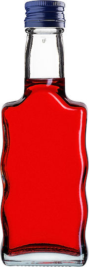 Kadax Glas Wein-/Getränkeflaschen 200ml Marineblauer Deckel 10 Stück