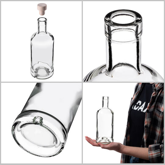 Sticlă Tadek 500 Ml 0.5l Vin Lichioruri Țuică Dop