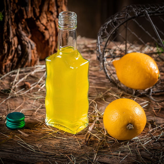 Kadax Glas Likörflasche 200ml Goldene Kappe 1 Stück