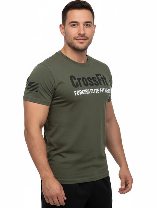 Athletic T-shirt Khaki, Black