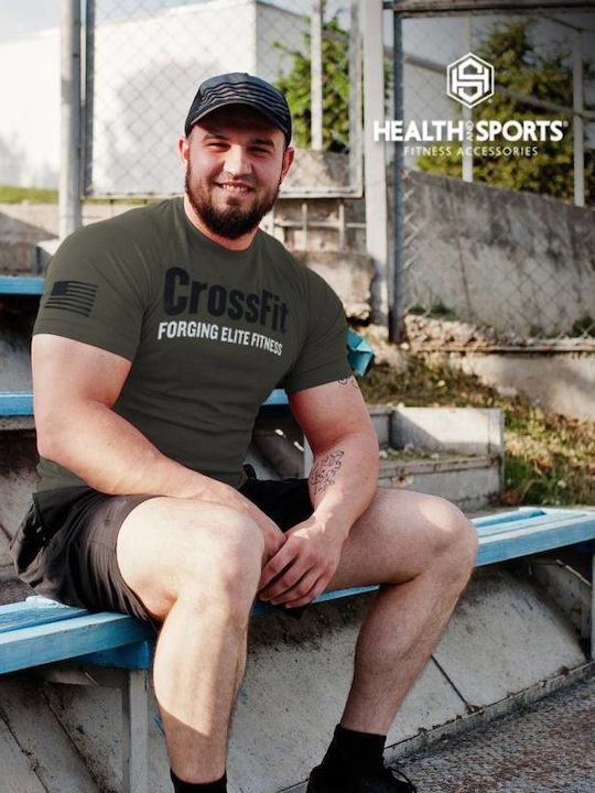 Athletic T-shirt Khaki, Black