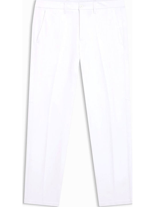 Trousers Elastic in Slim Fit White