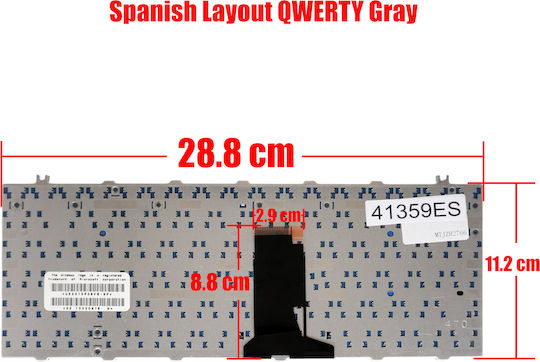 Spanish Laptop Keyboard Toshiba Tecra 8100 8200 Satellite 1800 1805 UE2010P06KB-SP UE2010P06 P000331500 UE2010P07 UE2010P06KB-EN P000279540 ES Gray Code 41359es
