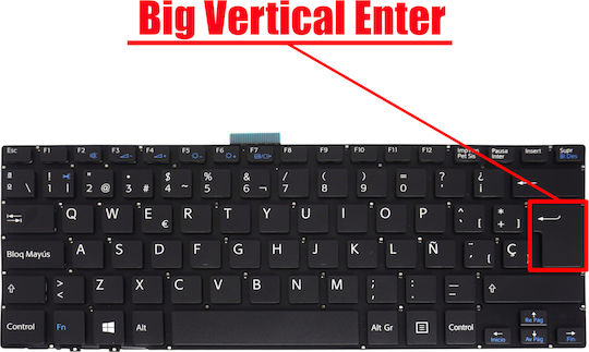 Spanish Laptop Keyboard For Sony Vaio Z Canvas VJZ12A VJZ12AX0311S VJZ12AX0111S VJZ12AX0211S 149256071ES AEKR1P000103A V144006AK1SP ES No Frame Black Code 41365ESNOFR