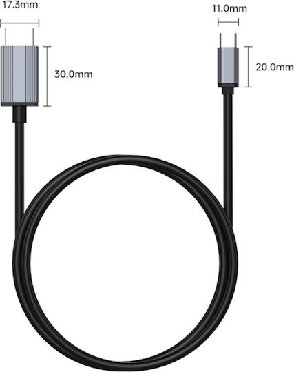 Cable HDMI male - HDMI male 17m Γκρι