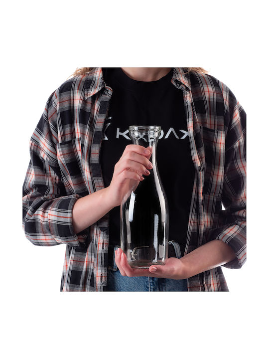 Kadax Kadax Glas Wasser Flasche Mit Schraube Deckel Transparent 1000ml
