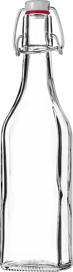 Kadax Μπουκάλι Νερού Γυάλινο με Κλιπ Διάφανο 500ml 5 Τεμάχια