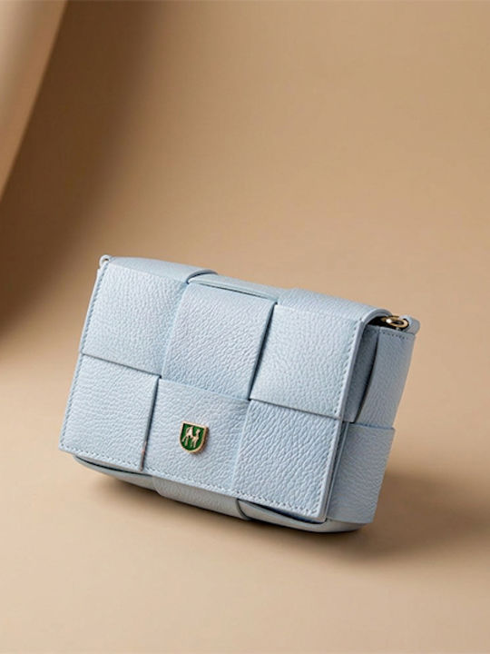 Damen-Flap-Tasche aus Leder Schwarz