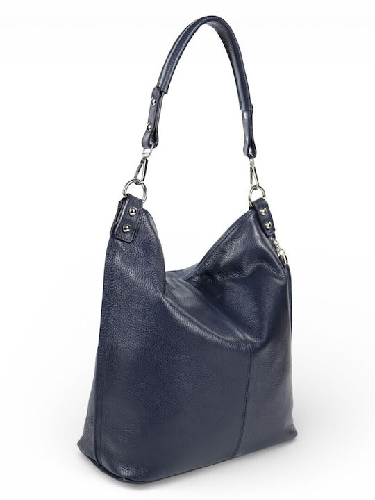 Damentasche Aus Leder Schulter Crossbody Blau