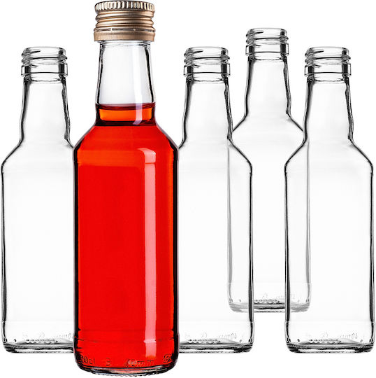 Glass Bottle 200ml Golden Cap 10 Pcs