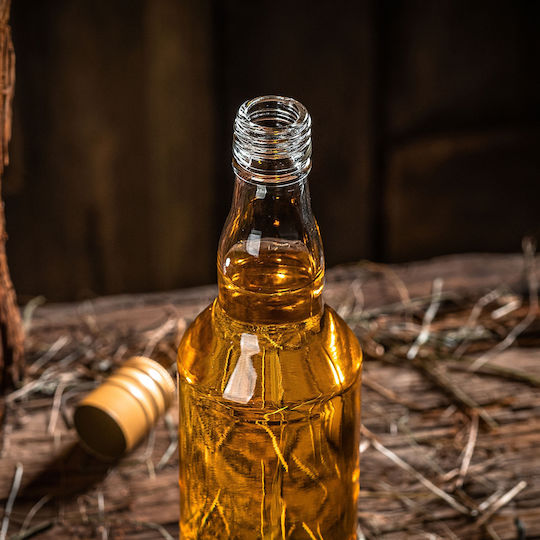 Glass Bottle 500ml Long Red Cap 1 Pc
