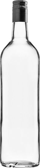 Kadax Glasflasche 1000ml Lange Schwarze Kappe 10 Stück