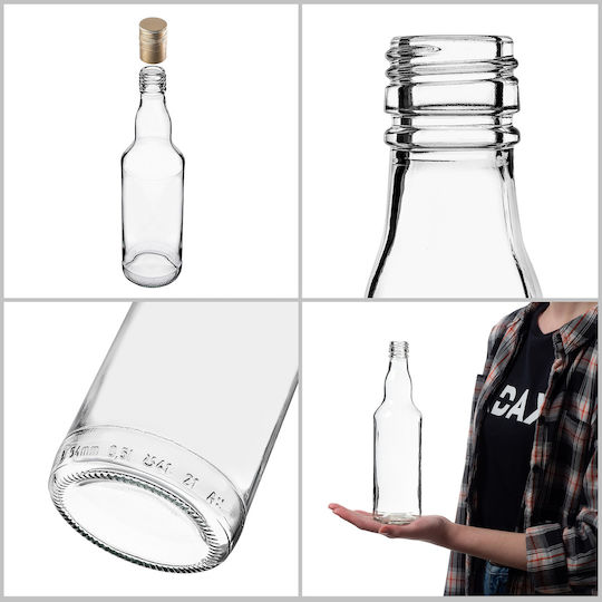 Glass Bottle 500ml Long Golden Cap 1 Pc